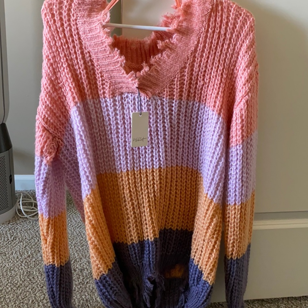 Distressed sweater